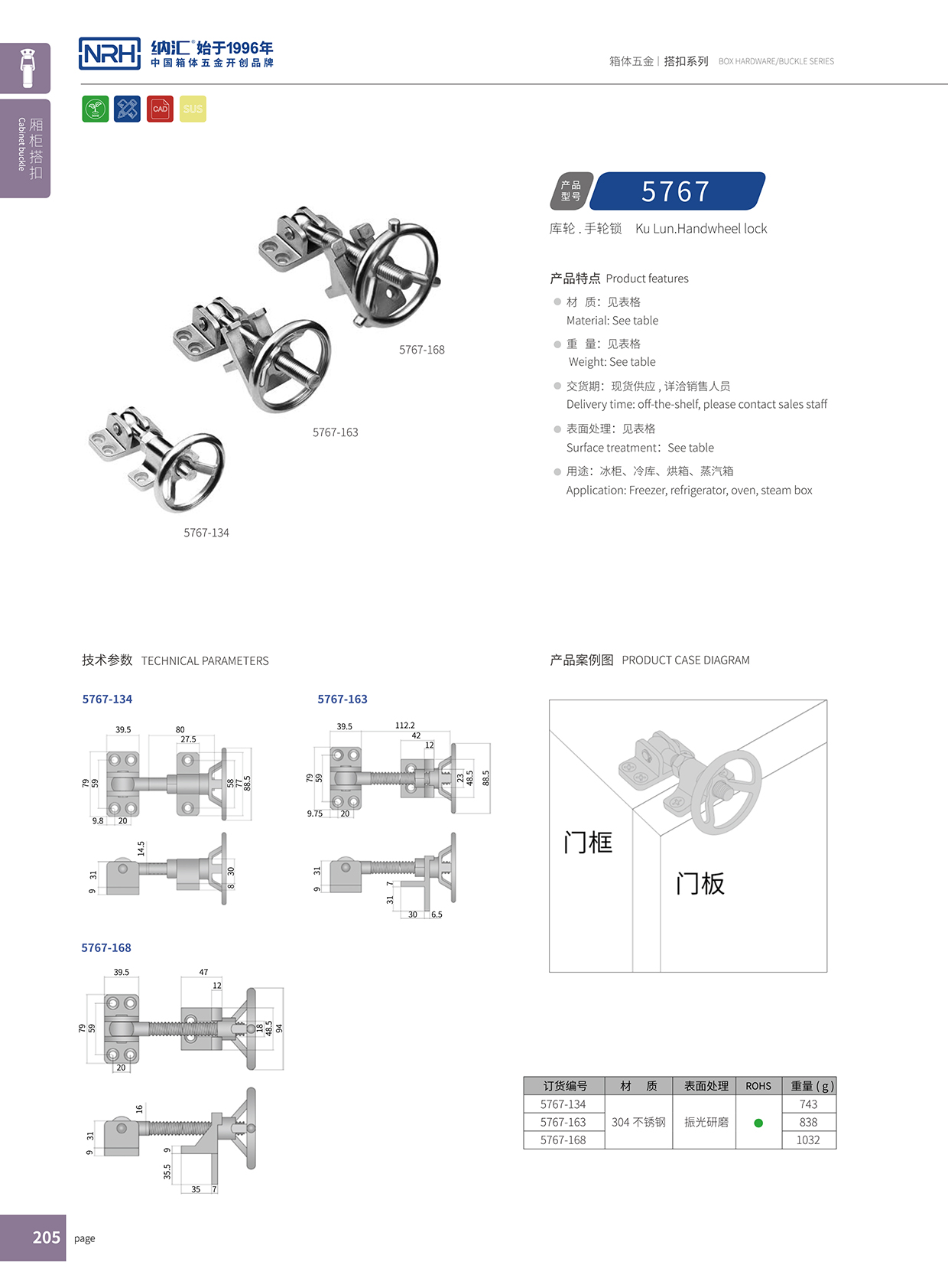 納匯/NRH 5755-168 醫用搭扣